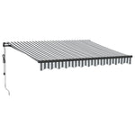 Markise Automatisch Anthrazit und Weiß 300x250 cm