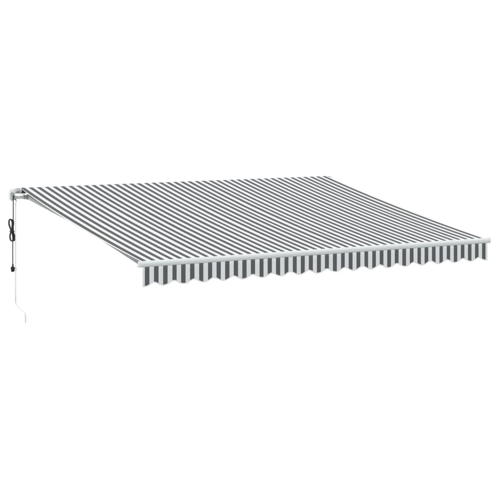 Markise Automatisch Anthrazit & Weiß 450x300 cm