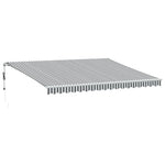 Markise Automatisch Anthrazit & Weiß 450x300 cm