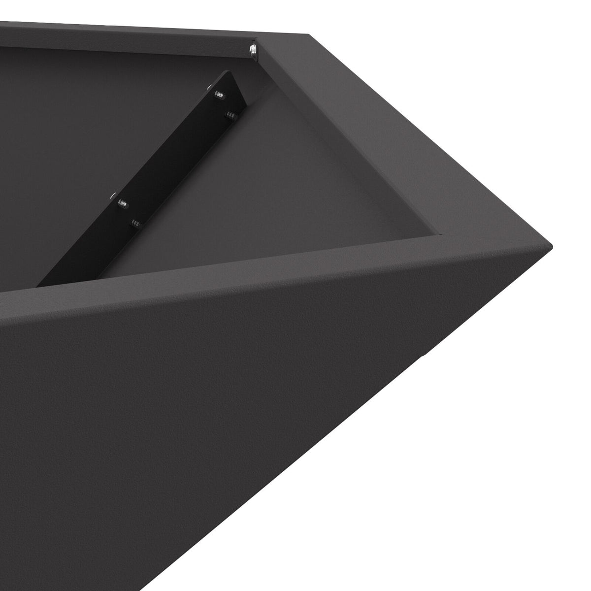 Feuerstelle Sechseckig Schwarz 100x100x28 cm Stahl