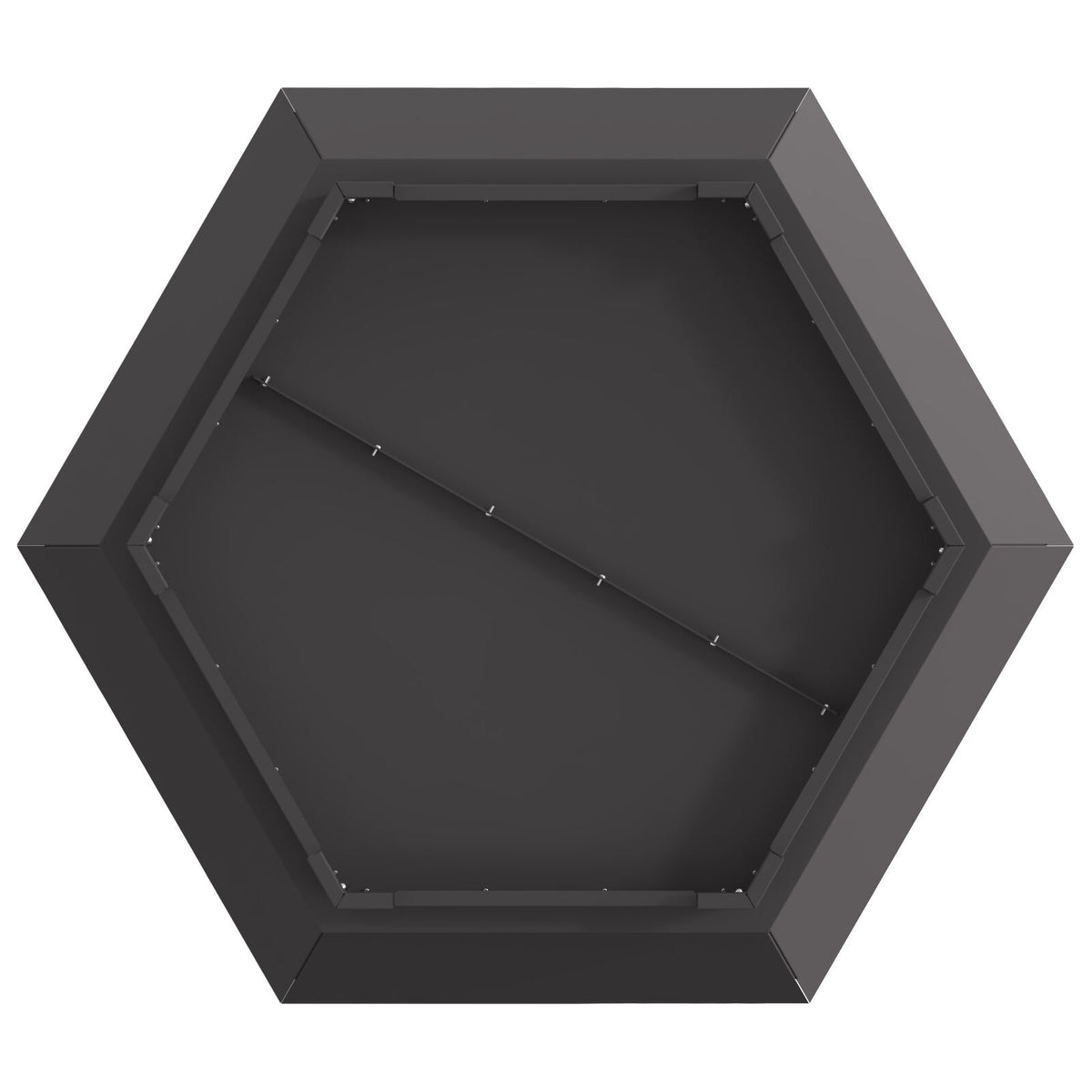 Feuerstelle Sechseckig Schwarz 75x75x28 cm Stahl
