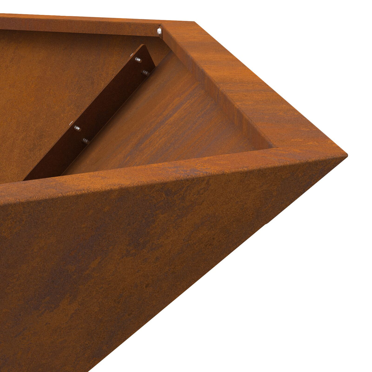 Feuerstelle sechseckig 100x100x28 cm Wetterfestes Stahl