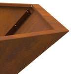 Feuerstelle sechseckig 100x100x28 cm Wetterfestes Stahl