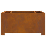 Feuerstelle Quadrat 80x80x40 cm Wetterstahl