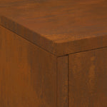 Feuerstelle mit Schornstein 60x40x96 cm Wetterstahl