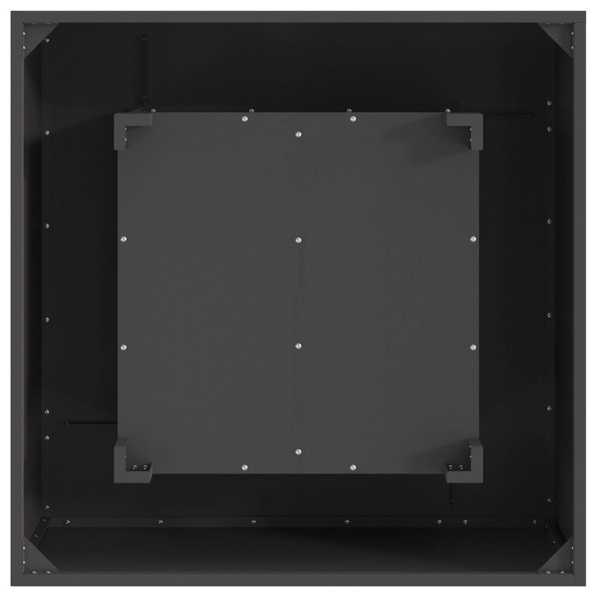 Feuerschale Quadratisch Schwarz 80x80x40 cm Stahl
