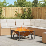 Feuerstelle Quadrat 80x80x40 cm Wetterstahl