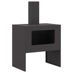 Feuerstelle mit Schornstein Schwarz 60x40x96 cm Stahl