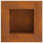 Feuerstelle Quadrat 80x80x40 cm Wetterstahl