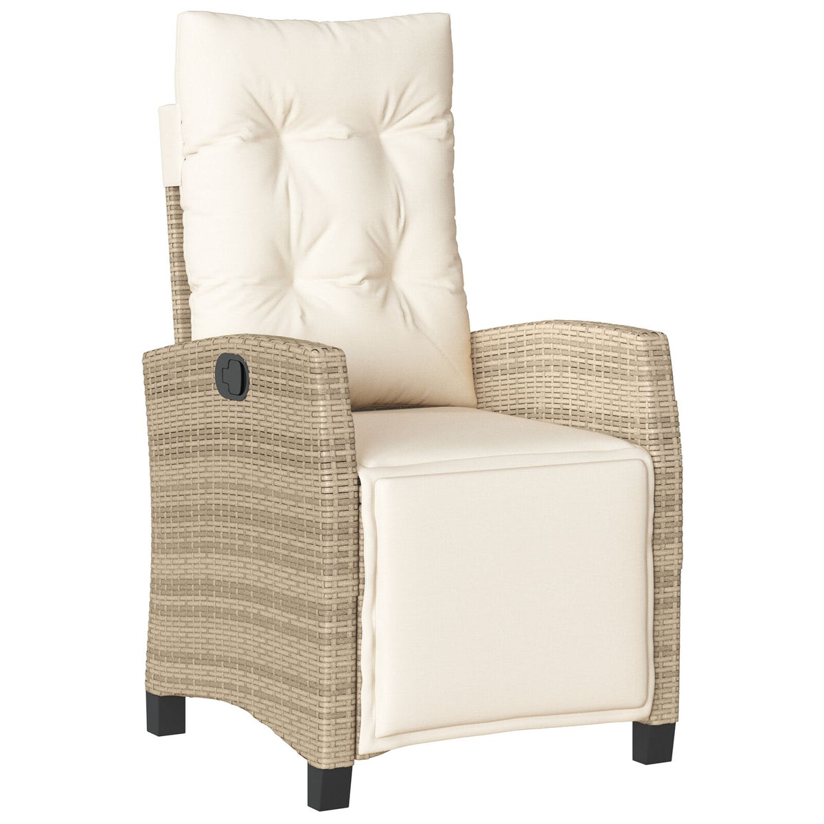 5-teilige Garten-Essgruppe Beige Poly-Rattan