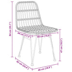 5-teiliges Garten-Essgruppe Braun Poly Rattan