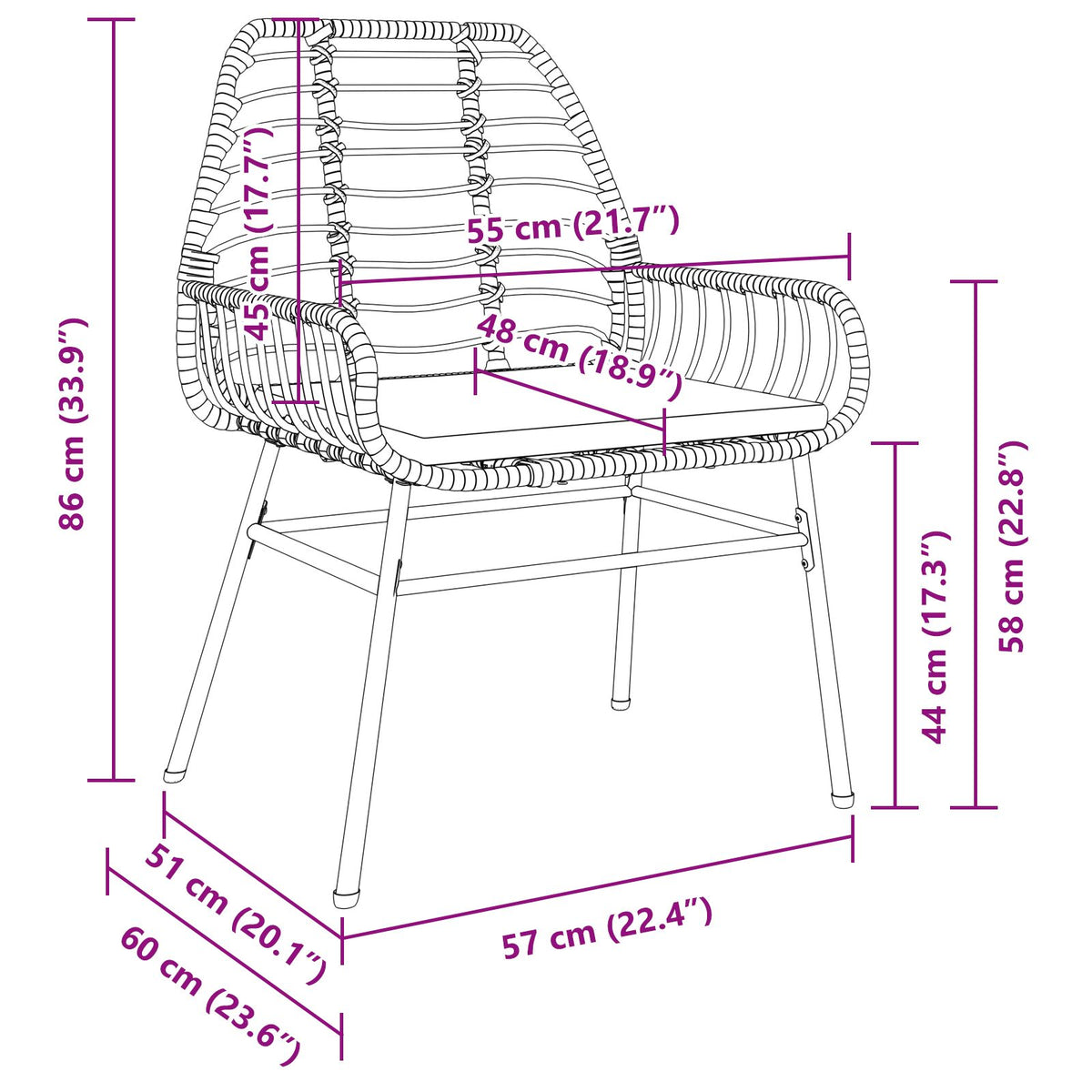 5-teiliges Garten-Essgruppe mit Kissen Braun Poly-Rattan