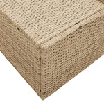 2-Sitzer Garten Sofa mit Stauraum & Kissen Beige Poly Rattan