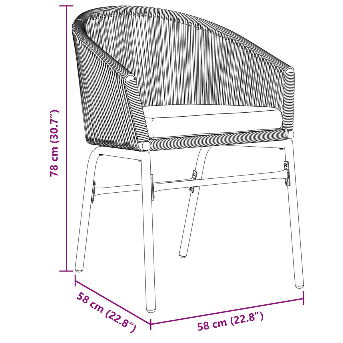 9-teiliges Garten-Essgruppe Schwarz Poly-Rattan