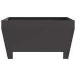 Feuerstelle Quadrat Schwarz 80x80x43 cm aus Stahl