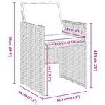 9-teilige Garten Essgruppe mit Kissen - Schwarzes Poly-Rattan