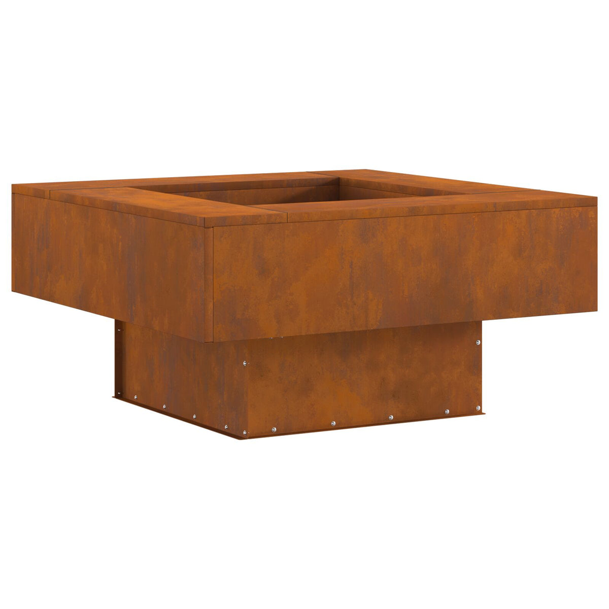 Feuerstelle Quadrat 80x80x40 cm Wetterstahl