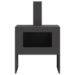 Feuerstelle mit Schornstein Schwarz 60x40x96 cm Stahl