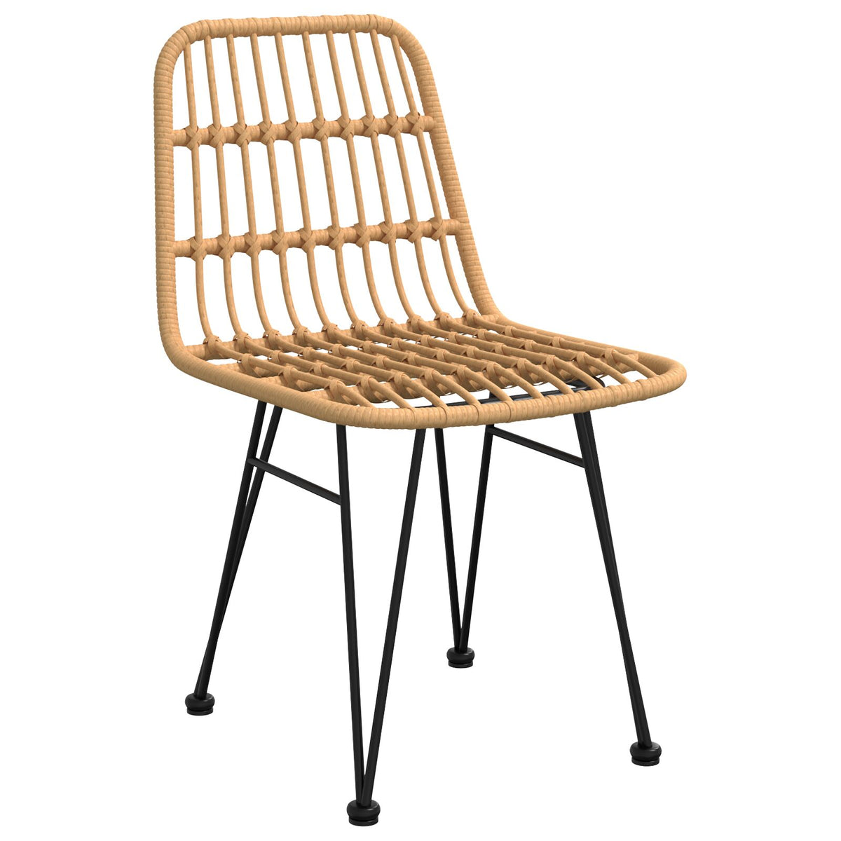 5-teiliges Garten-Essgruppe Braun Poly Rattan
