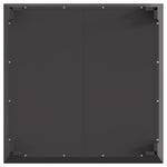 Feuerstelle Quadrat Schwarz 80x80x43 cm aus Stahl