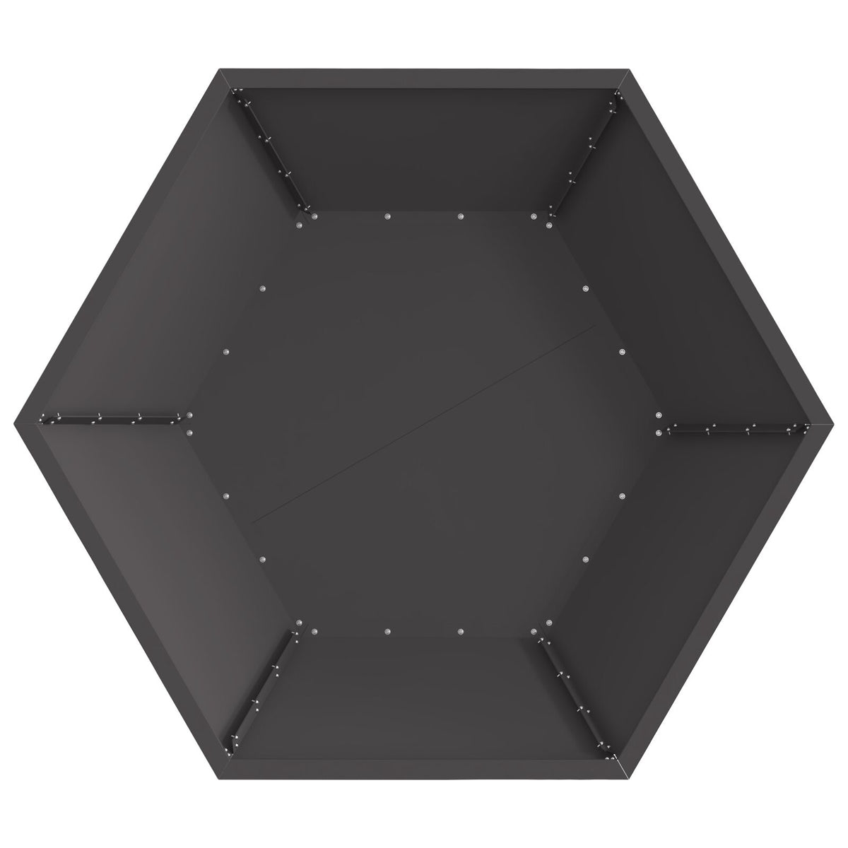 Feuerstelle Sechseckig Schwarz 100x100x28 cm Stahl