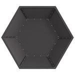 Feuerstelle Sechseckig Schwarz 100x100x28 cm Stahl