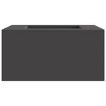 Feuerschale Quadratisch Schwarz 80x80x40 cm Stahl