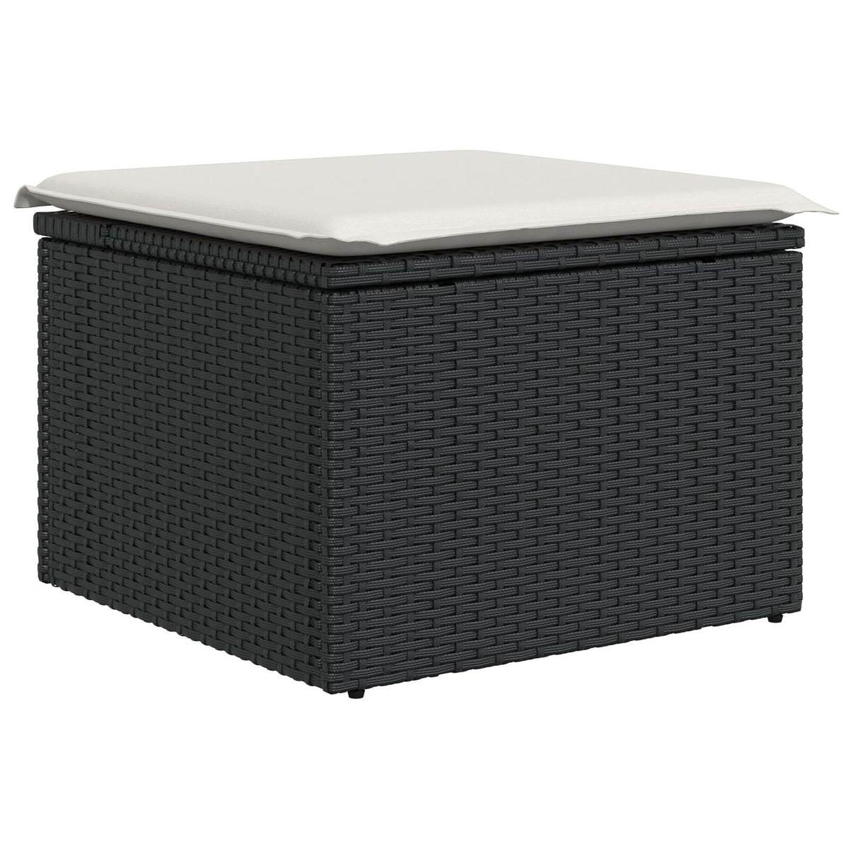 Garten Essgruppe Set von 6 Beige, Schwarz Rattan, Polyester Kissen