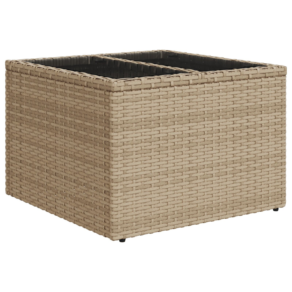8-teiliges Garten-Essgruppe Set mit Kissen aus schwarzem Poly-Rattan