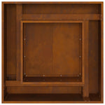 Feuerstelle Quadrat 80x80x40 cm Wetterstahl