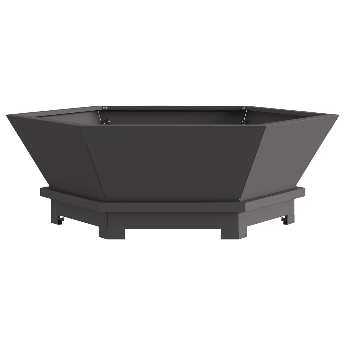 Feuerstelle Sechseckig Schwarz 75x75x28 cm Stahl
