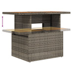 Garten Sofa Set 9-teilig Grau Rattan, Polyester Kissen