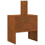 Feuerstelle mit Schornstein 60x40x96 cm Wetterstahl