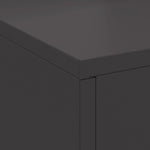 Feuerstelle mit Schornstein Schwarz 60x40x96 cm Stahl