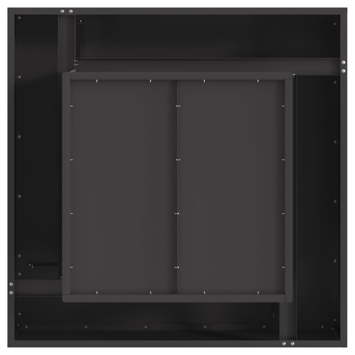 Feuerstelle Quadrat Schwarz 80x80x40 cm Stahl