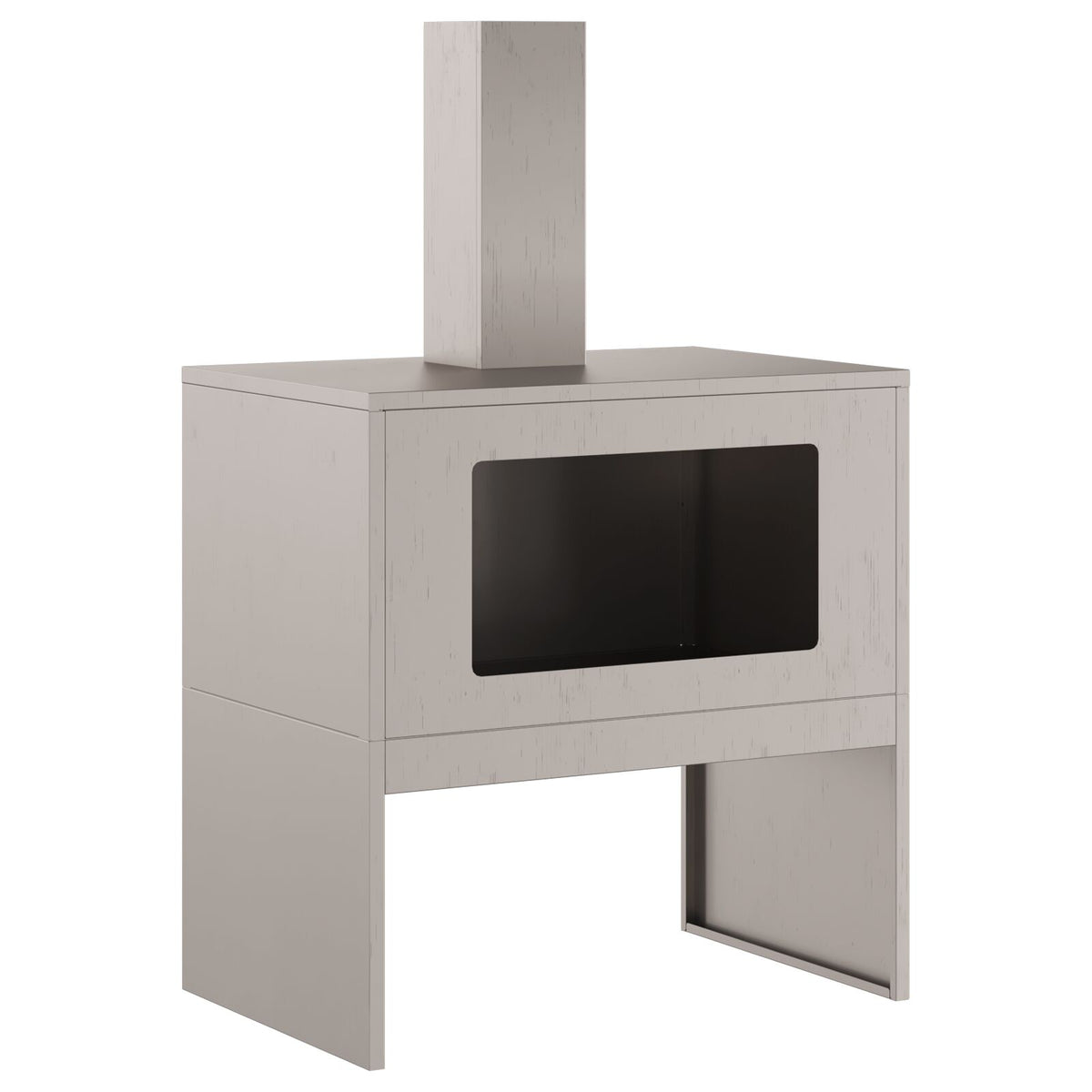 Feuerstelle mit Schornstein 60x40x96 cm Wetterstahl