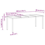 9-teiliges Garten-Essgruppe Schwarz Poly-Rattan