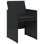 9-teilige Garten Essgruppe mit Kissen - Schwarzes Poly-Rattan