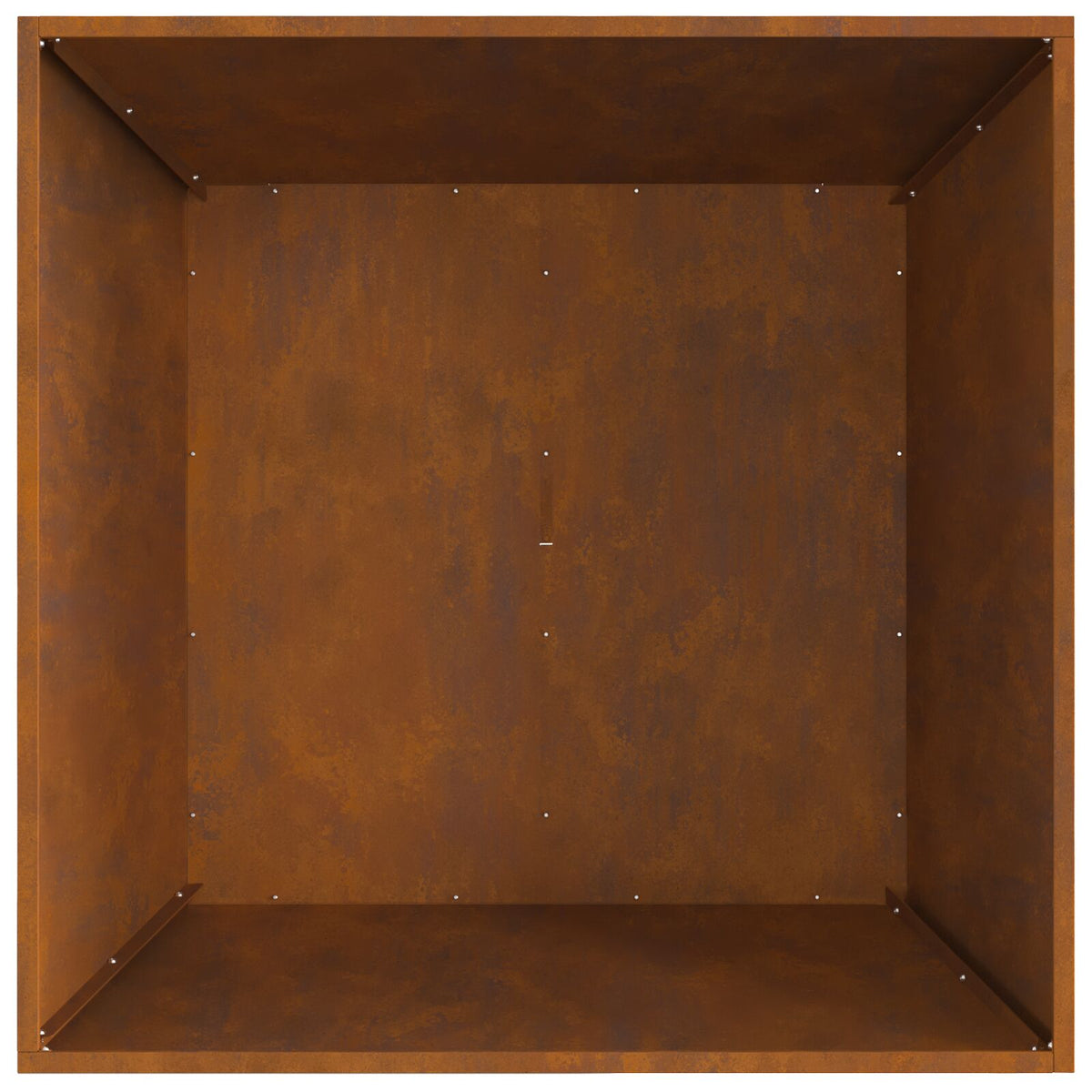 Feuerstelle Quadrat 80x80x40 cm Wetterstahl