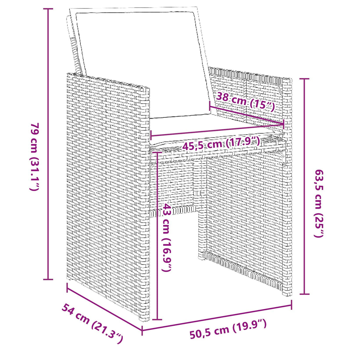 5-teiliges Garten-Essgruppen-Set mit Kissen Grau Poly-Rattan