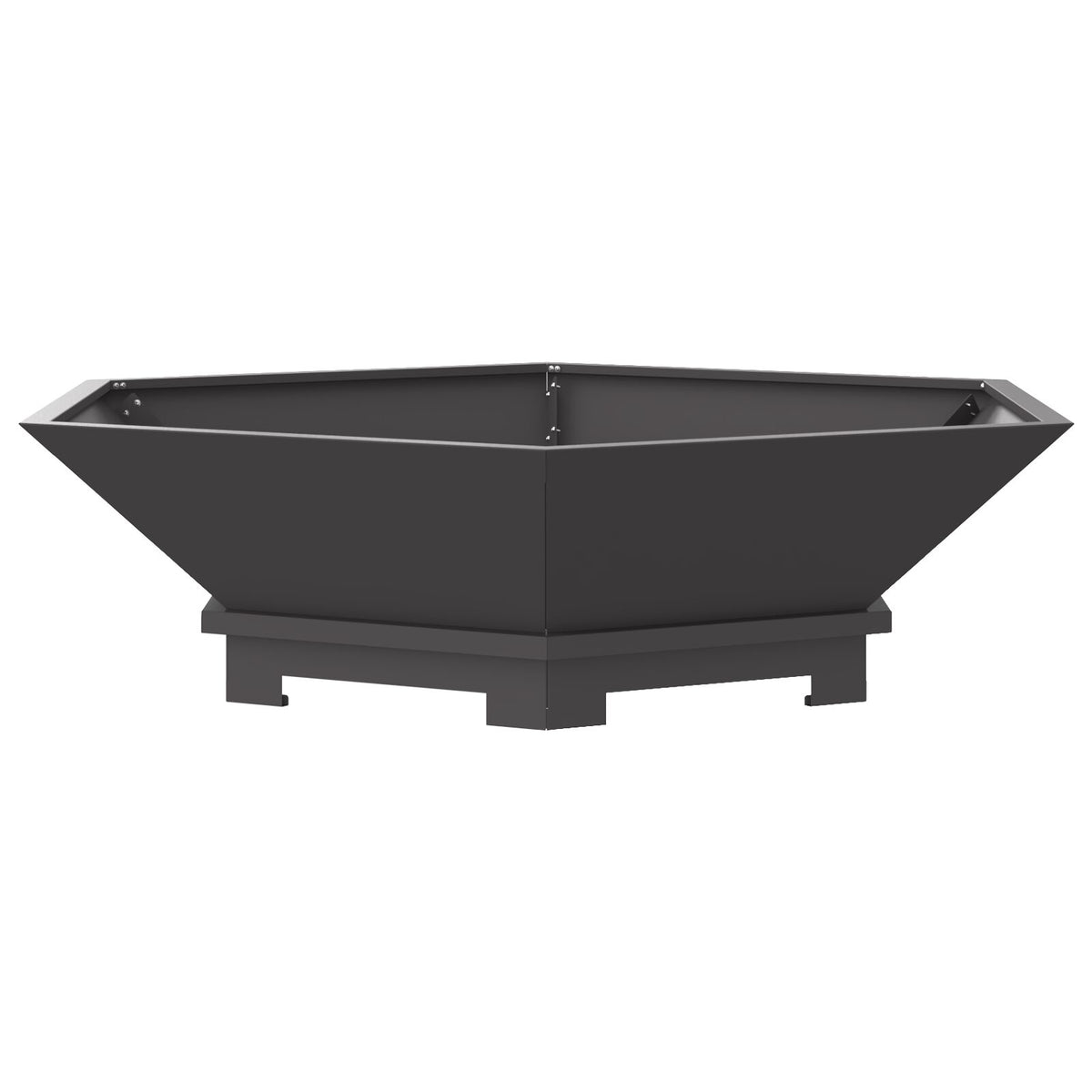 Feuerstelle Sechseckig Schwarz 100x100x28 cm Stahl
