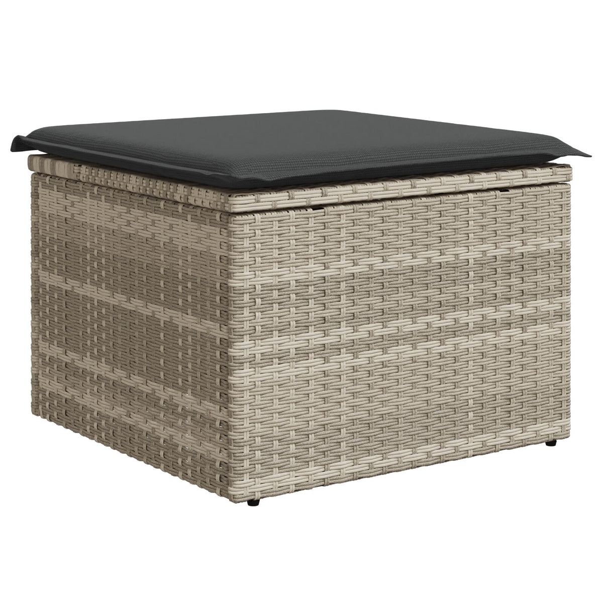 8-teiliges Garten Essaloha mit Kissen Lichtgrau Poly Rattan