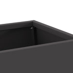 Feuerstelle mit Holzlager Schwarz 60x35x100 cm Stahl