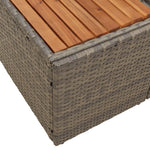 2-Sitzer Gartensofa mit Kissen Grau Poly Rattan
