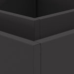Feuerstelle Quadrat Schwarz 60x60x30 cm Stahl