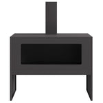 Feuerschale mit Schornstein Schwarz 80x50x96 cm Stahl
