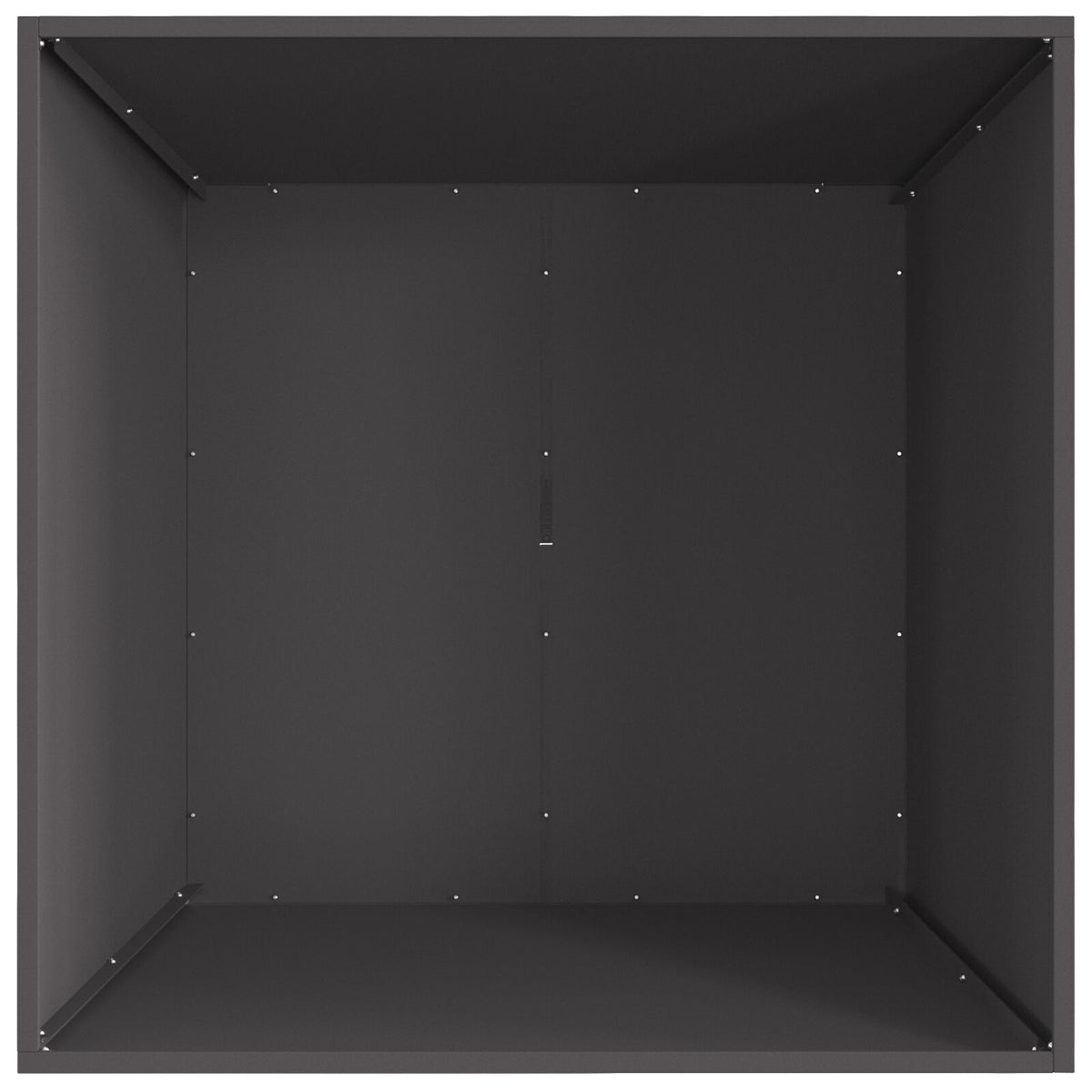 Feuerstelle Quadrat Schwarz 80x80x40 cm Stahl