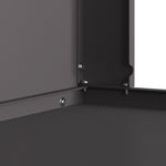 Feuerschale mit Schornstein Schwarz 80x50x96 cm Stahl