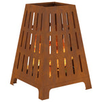 Feuerschale Quadrat 50x50x70 cm Wetterstahl