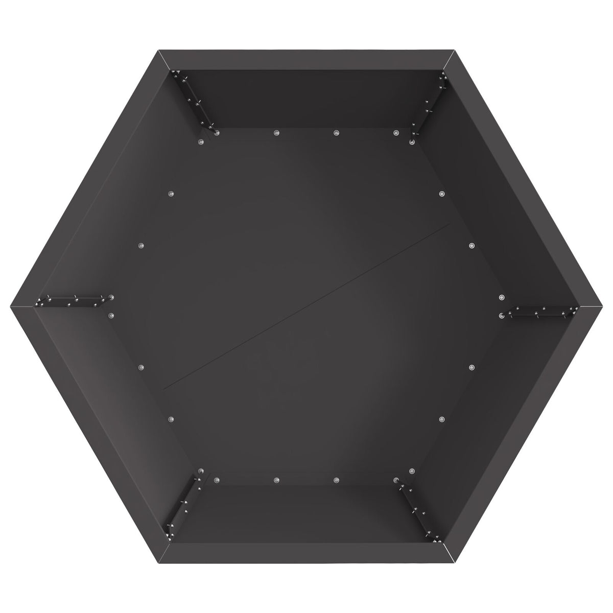 Feuerstelle Sechseckig Schwarz 75x75x28 cm Stahl